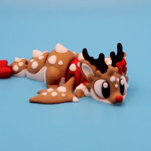 'Reindeer Dragon' - Pocket Dragon by 3DGOB