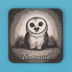 Tasmanian Masked Owl 'Ollie' - Fridge Magnet by Squiz Creations